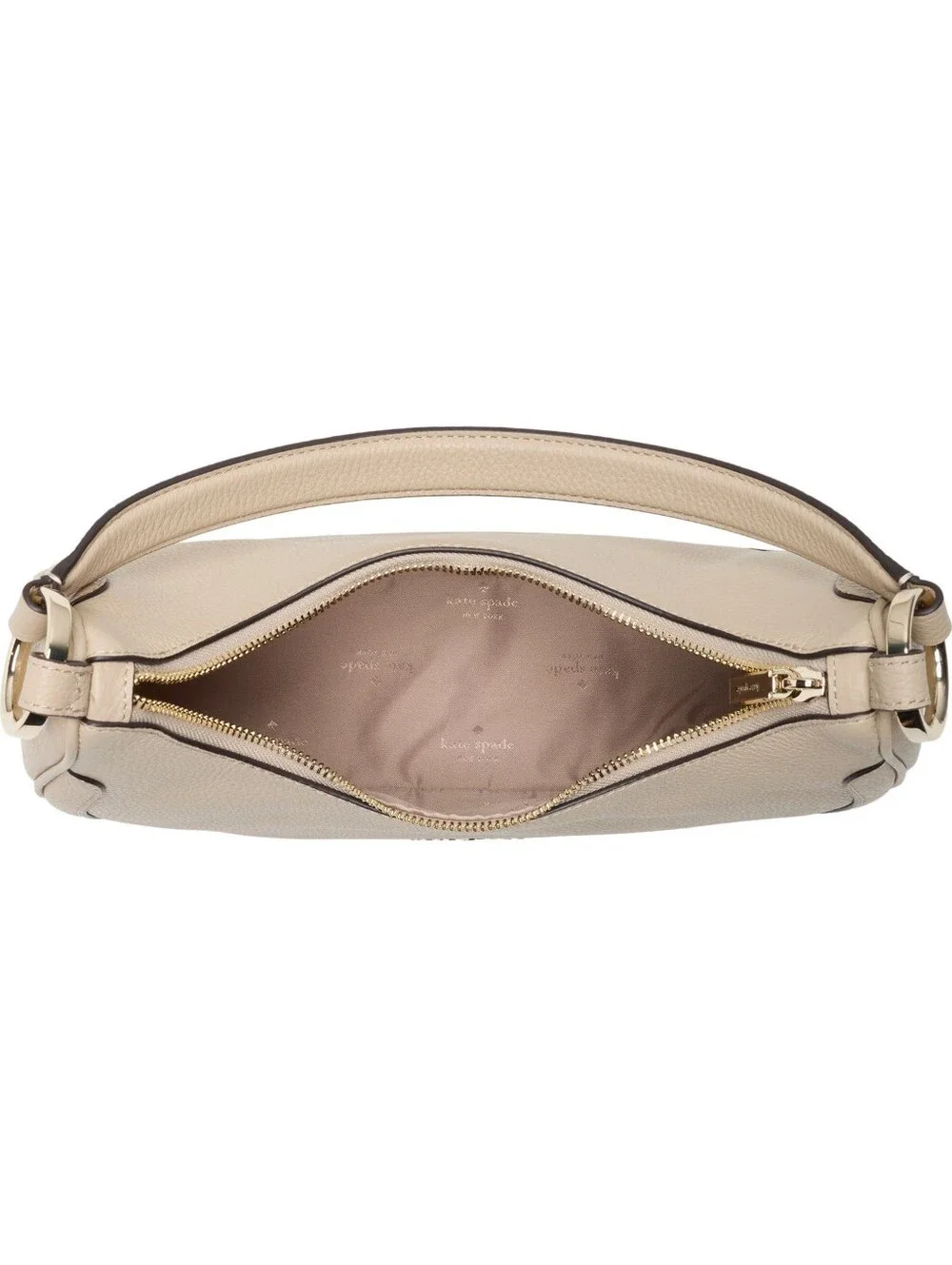 Kate Spade New York Leila Pebbled Leather Shoulder Bag-Light Sand NWT Authentic